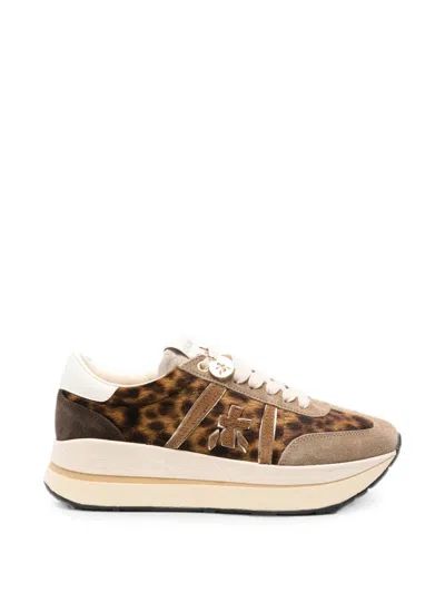 Premiata Beth Leopard-print Sneakers In Brown