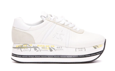 Premiata Beth Sneakers In White,beige
