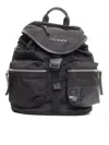Premiata Black Backpack With Flap Top And Zippered Pockets In Gray