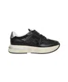 Premiata Mesh Panel Sneakers Metallic Accent In Black