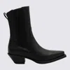 Premiata Black Leather Texas Chite Boots In Black