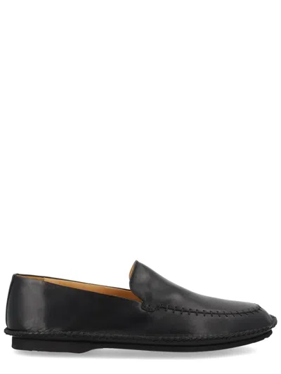 Premiata Black Rubber Calf Leather Loafers