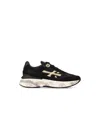 Premiata Black Suede And Technical Fabric Sneakers In Black