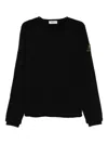 Premiata Black Virgin Wool Sweater With Crew Neckline In Multi