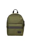 Premiata Structured Olive Green Nylon Backpack In Green