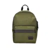 Premiata Structured Olive Green Nylon Backpack In Green