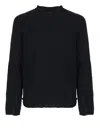 Premiata Crewneck Sweater With Long Sleeves And Textured Panels