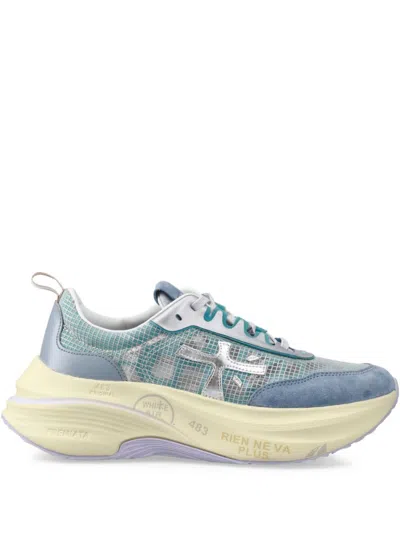 Premiata Blue Lace Up Sneakers