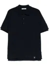 Premiata Navy Blue Cotton Polo In Black