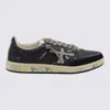 Premiata Casual Sneakers With Contrast Sole And Perforated Detailing In Blue