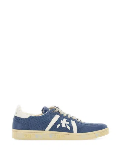 Premiata Bonnie 8033 Perforated Logo Sneakers In Blue