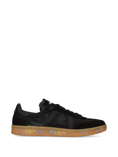 Premiata Bonnie Logo-patch Sneakers In Black
