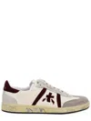 Premiata Sneakers With Contrast Heel Tab And Rubber Sole In White