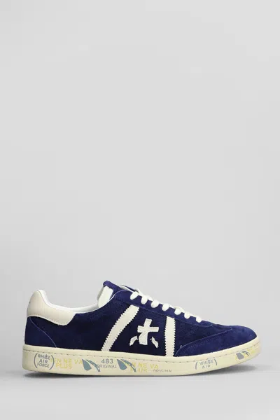 Premiata Bonnie Sneakers In Blue Suede