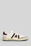 Premiata Sneakers With Contrast Heel Tab And Rubber Sole In White