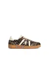 Premiata Leopard Print Low-top Sneakers In Brown