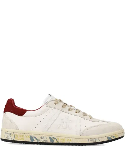 Premiata Bonnied Embossed-detail Sneakers In White