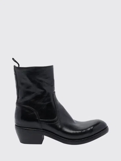 Premiata Black Cordovan Texan Ankle Boots In Multi