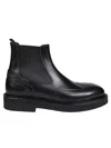 Premiata Elastic-panel Wingtip Boots In Black