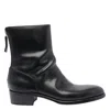 Premiata Heeled Leather Ankle Boots With Round Toe In Black