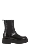 Premiata M6826 Black Leather Boot In Black