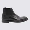 Premiata Leather Chelsea Boots In Nero Lav.