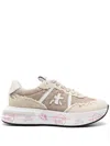 Premiata Layered Beige And Cream Sneakers In Multi