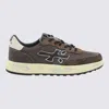Premiata Stylish Sneakers With Contrast Sole And Padded Collar In Brown