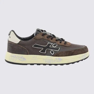PREMIATA BROWN LEATHER NOUS SNEAKERS