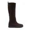 Premiata Brown Leather Tall Minimalist Boots In Brown