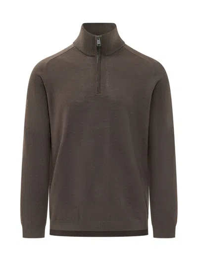 Premiata Brown Zip-up Sweater