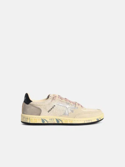 Premiata 'bskt Clay' Grey Leather Blend Sneakers In Gray