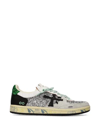Premiata Bskt Clayd 8165 Glitter Appliqué Sneakers In Multi
