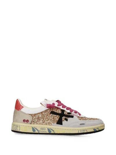 Premiata Bskt Clayd 8166 Sneakers In Gold