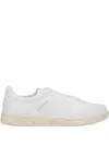 Premiata Round Toe Perforated Low Top Sneakers In White