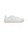 Premiata Round Toe Perforated Low Top Sneakers In White