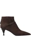 Premiata Buckle-strap Boots In Brown