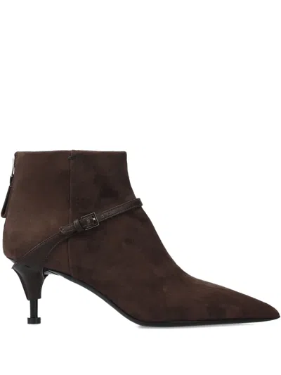 Premiata Buckle-strap Boots In Brown