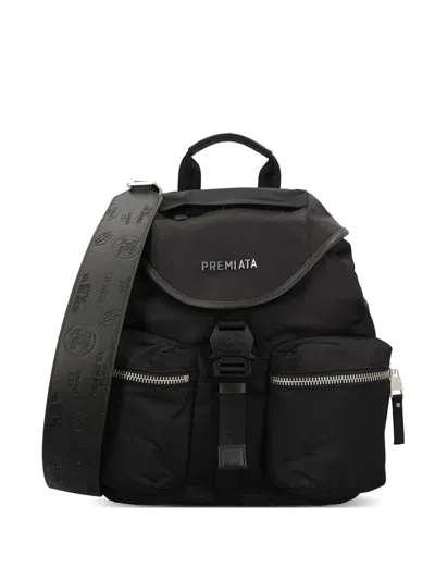 Premiata Buckled Backpack In Black