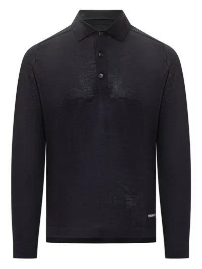 PREMIATA BUTTONED LONG-SLEEVE POLO SHIRT