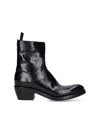 Premiata Soldier Side Zip Western Boots In Black