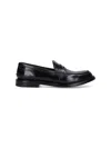 Premiata Polished Black Leather Penny Loafers In Black
