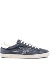 Premiata Low Top Sneakers Embroidered Accents In Blue