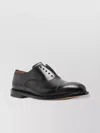 Premiata Callo Lace Up Leather Sole Round Toe In Black
