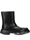 Premiata Camden 464 Buckle Boots In Black