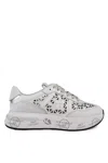 Premiata Cut-out Perforated Low Top Sneakers In White
