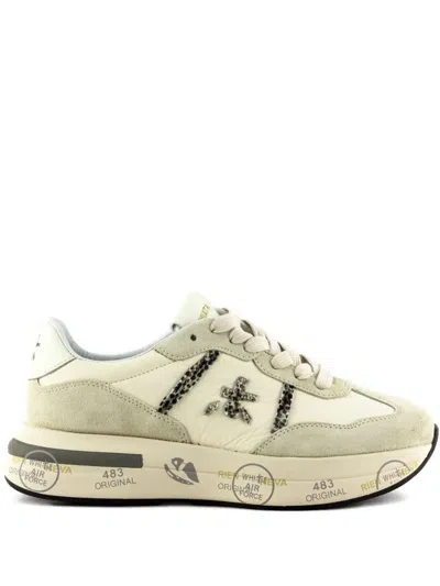 PREMIATA CASSIE ANIMAL-PRINT SNEAKERS