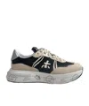 Premiata Cassie Logo Low-top Sneakers In Gray