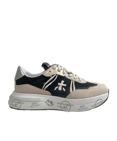 Premiata Cassie Logo Low-top Sneakers In Black