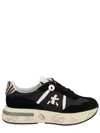 Premiata Contemporary Calf Leather Sneakers With Chunky Sole In Black